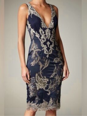 Julian Joyce by Mandalay navy blue evening dress